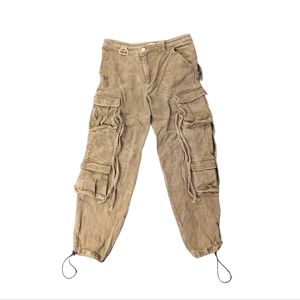 ❌SOLD❌MidRise Streetwear Khaki Green Cargo Pants XL Pockets Ankle Length Utility